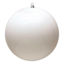Adorno Navideño Bola Vickerman Blanca Brillante de 8"