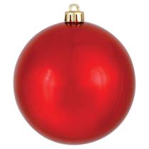 Adorno Navideño Vickerman Bola Brillante Roja 8 cm Resistente a UV