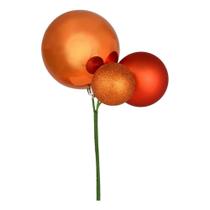 Adorno Navideño Vickerman Bola de Plástico de 18" Naranja Brillante