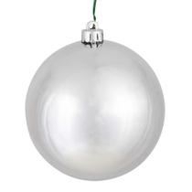 Adorno Navideño Vickerman Bola Plateada Brillante x12