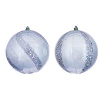 Adorno Navideño Vickerman Bola Plateada con Lentejuelas x6