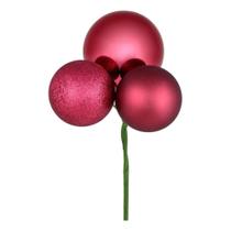 Adorno Navideño Vickerman Bola Roja Bayas de 18"