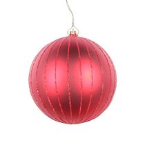 Adorno Navideño Vickerman Bola Roja Mate con Brillo x4