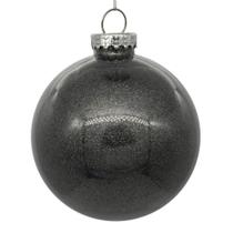 Adorno Navideño Vickerman Bola Transparente con Brillantina de Estaño 6cm