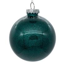 Adorno Navideño Vickerman Bola Transparente con Purpurina Azul Marino Adorno Navideño Vickerman Bola Transparente con Purpurina Azul Marino