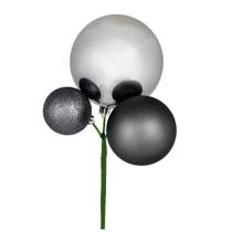 Adorno Navideño Vickerman de Aluminio Estaño 18 cm (paquete de 3)