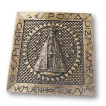 Adorno Nicho De Nossa Senhora Aparecida Em Metal Com Inscrições Bíblicas Ao Redor Dourada Ou Bronze - Adorno Nicho De Nossa Senhora Aparecida Em Metal Com Inscrições Bíblicas Ao Redor Dourada Ou Bronze -