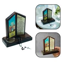 Adorno Oração De Mesa com Terço Divino Pai Eterno Adorno Oração De Mesa com Terço Divino Pai Eterno