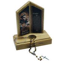 Adorno Oração De Mesa Com Terço Santo Antônio