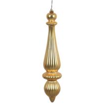 Adorno para Árbol de Navidad Vickerman de 14 cm, Acabado Mate Dorado, Paquete de 2