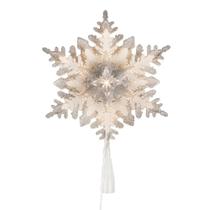 Adorno para árbol Vickerman Copo de Nieve Blanco de 6 Puntas LED de 11.5 cm