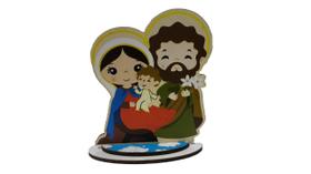 Adorno Pedestal da Sagrada Família Infantil 10cm