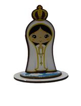 Adorno Pedestal de Nossa Senhora de Fátima Infantil 9cm