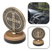 Adorno Pedestal Medalha de São Bento Para Painel de Carro Adorno Pedestal Medalha de São Bento Para Painel de Carro