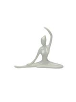 Adorno porcelana yoga branco freecom 12x9cm