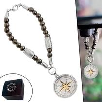 Adorno Retrovisor Enfeite De Carro Bússola Bolinha Prata