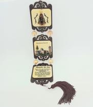 Adorno Triplo Nossa Senhora Aparecida MDF Resinado 43x6,5cm