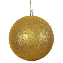 Adorno Vickerman Bola Brillante Dorada Antiguo 10 cm Irrompible