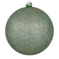 Adorno Vickerman Bola de Lentejuelas Menta Escarchada 6 cm Paquete de 4