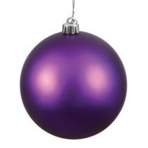 Adorno Vickerman Bola Mate Ciruela 6 cm Paquete de 4 irrompibles