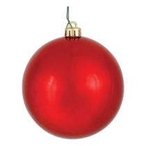Adorno Vickerman Bola Roja Brillante 4.75 cm de Diámetro, 4 por Bolsa