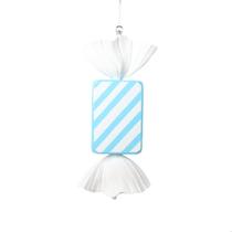 Adorno Vickerman de Caramelo a Rayas Rectangular Azul Bebé de 18,5 cm