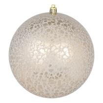 Adornos Bola Craquelada de Plástico Vickerman Champagne Dorado 4 piezas