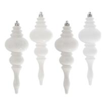 Adornos Terminales Vickerman 7" de Plástico Blanco con 4 Acabados (Juego de 8) Adornos Terminales Vickerman 7" de Plástico Blanco con 4 Acabados (Juego de 8)