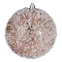 Adornos Vickerman Bola de Granizo con Brillo Café Latte 6 cm 4 Piezas