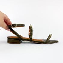 Adri sandália feminina com bico folha 1828