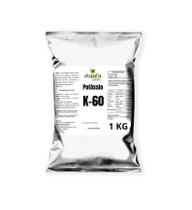 Adubo Cloreto De Potássio K60 Hidrossolúvel 1kg Rende 100 L