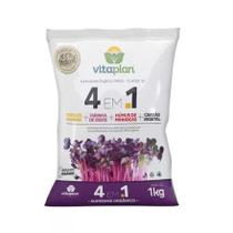 Adubo Fertilizante 4 em 1 Torta Mamona Farinha Ossos Humus de Minhoca e Carvão Vegetal Nutriplan 1 kg