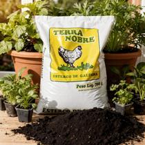 Adubo Orgânico Esterco de Galinha 700g com Até 5 Unidades Ideal Horta Jardim Vasos Plantas