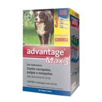 Advantage Max3 Cães 25 A 40kg Combo 3 Pipetas