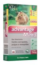 Advantage Max3 Cães Até 4kg 3 Pipetas 0,4ml - Antipulga