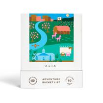 Adventure Bucket List Ohio 50 cartões de raspadinha e presente de viagem
