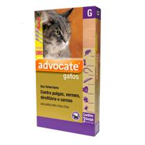 Advocate antipulgas e vermífugo gatos 4 a 8kg - combo com 3 - Elanco Advocate antipulgas e vermífugo gatos 4 a 8kg - combo com 3 - Elanco