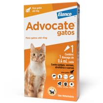 Advocate Antipulgas Elanco para Gatos de ate 4 Kg 0,4 ml 01 uni