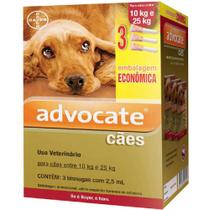 Advocate Antipulgas para Cães 10 a 25 kg 2,5 ml - Combo 3 Unidades
