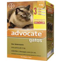 Advocate Antipulgas para Gatos até 4 kg 0,4 ml - Combo 3 Unidades