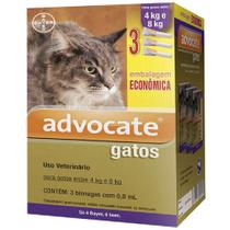 Advocate Antipulgas para Gatos de 4 kg a 8 kg 0,8 ml - Combo 3 Unidades Advocate Antipulgas para Gatos de 4 kg a 8 kg 0,8 ml - Combo 3 Unidades