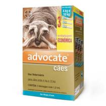 Advocate Cães Combo - para Cães de 4 até 10kg - Bayer