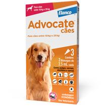 Advocate Elanco Antipulgas para Cachorro 10 à 25kg Kit com 3 Advocate Elanco Antipulgas para Cachorro 10 à 25kg Kit com 3