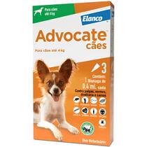 Advocate Elanco Antipulgas para Cachorro Até 4kg Kit com 3