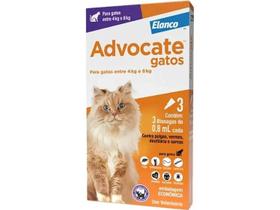 Advocate Gatos 0,8ml 4 À 8kg 3 Pipetas Advocate Gatos 0,8ml 4 À 8kg 3 Pipetas
