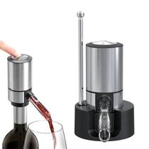 Aerador E Dispensador De Vinho Elétrico Decantador De Vinho Cor Prateado