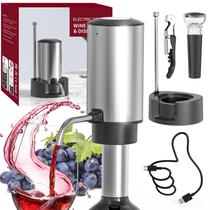 Aerador elétrico de vinho Pourer CIRCLE JOY Recarregável Prata