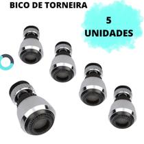 Aerador para torneira 360 com Filtro 3 Modos KIT com 5 Unid