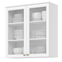 Aéreo 02 Portas c/ Vidro 80 cm Americana Branco HP Aéreo 02 Portas c/ Vidro 80 cm Americana Branco HP