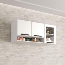 Aéreo 03 Portas Reflecta Valência Branco Salleto Móveis Branco